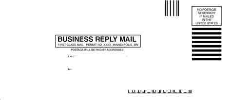 Business reply mail example 